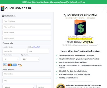 Quick Home Cash System